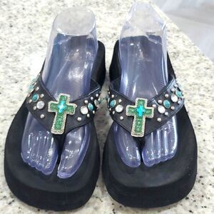 - Corkys jeweled sandals, size 9